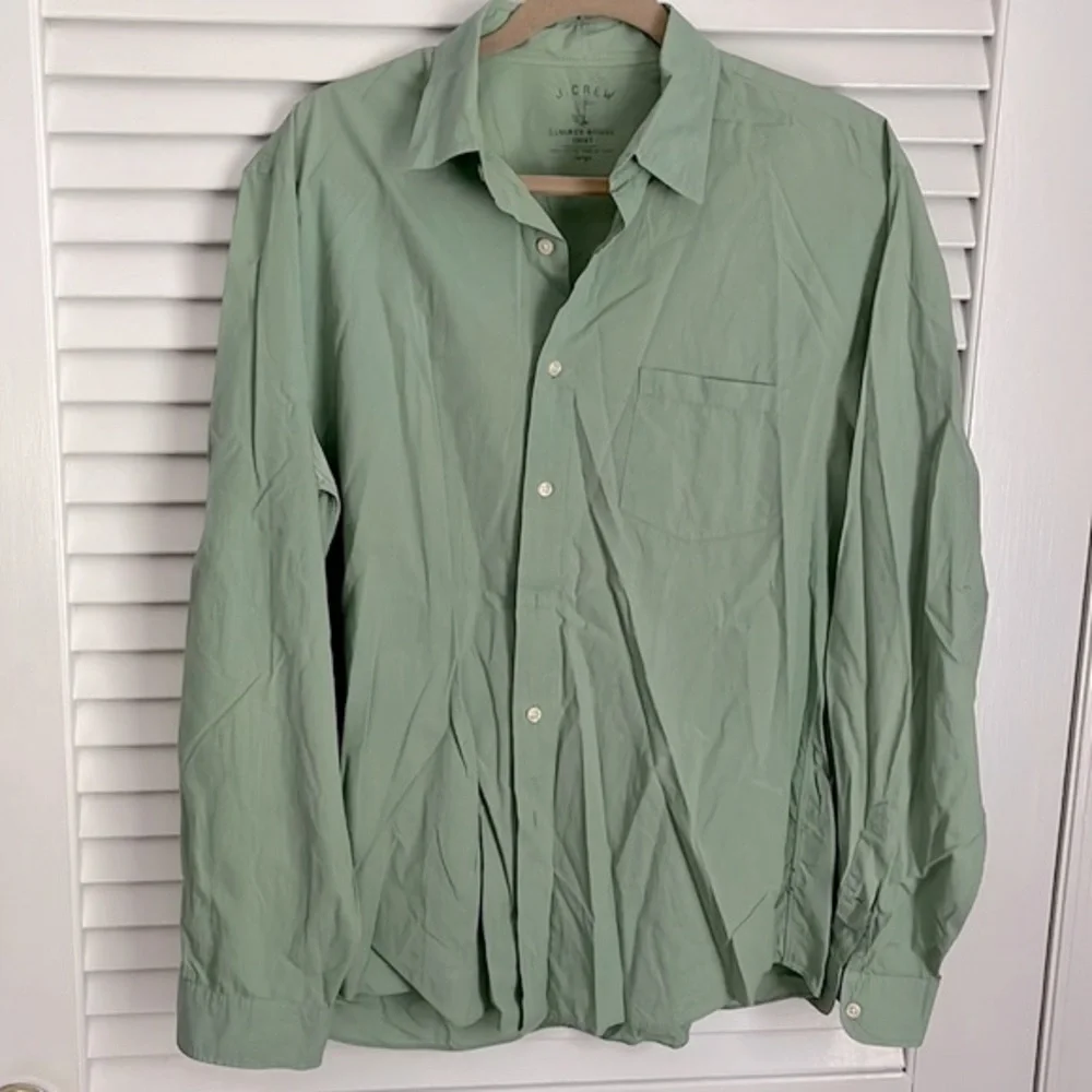 J Crew Summer Weight Shirt in Green